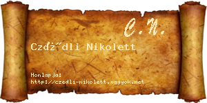 Czédli Nikolett névjegykártya
