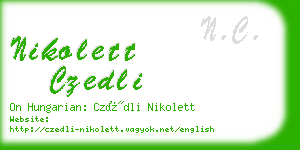 nikolett czedli business card